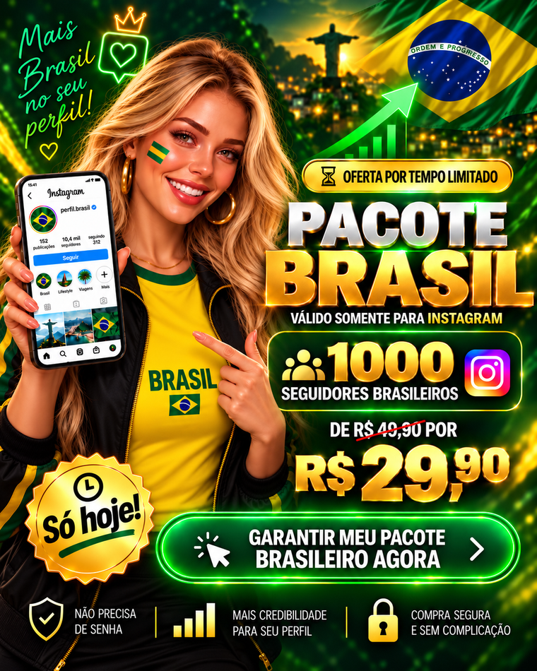 Oferta Seguidores Brasil EiViralizeii