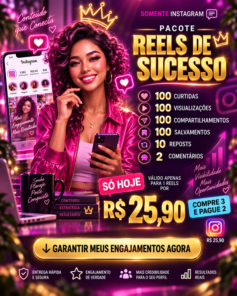 Oferta Reels de Sucesso EiViralizeii